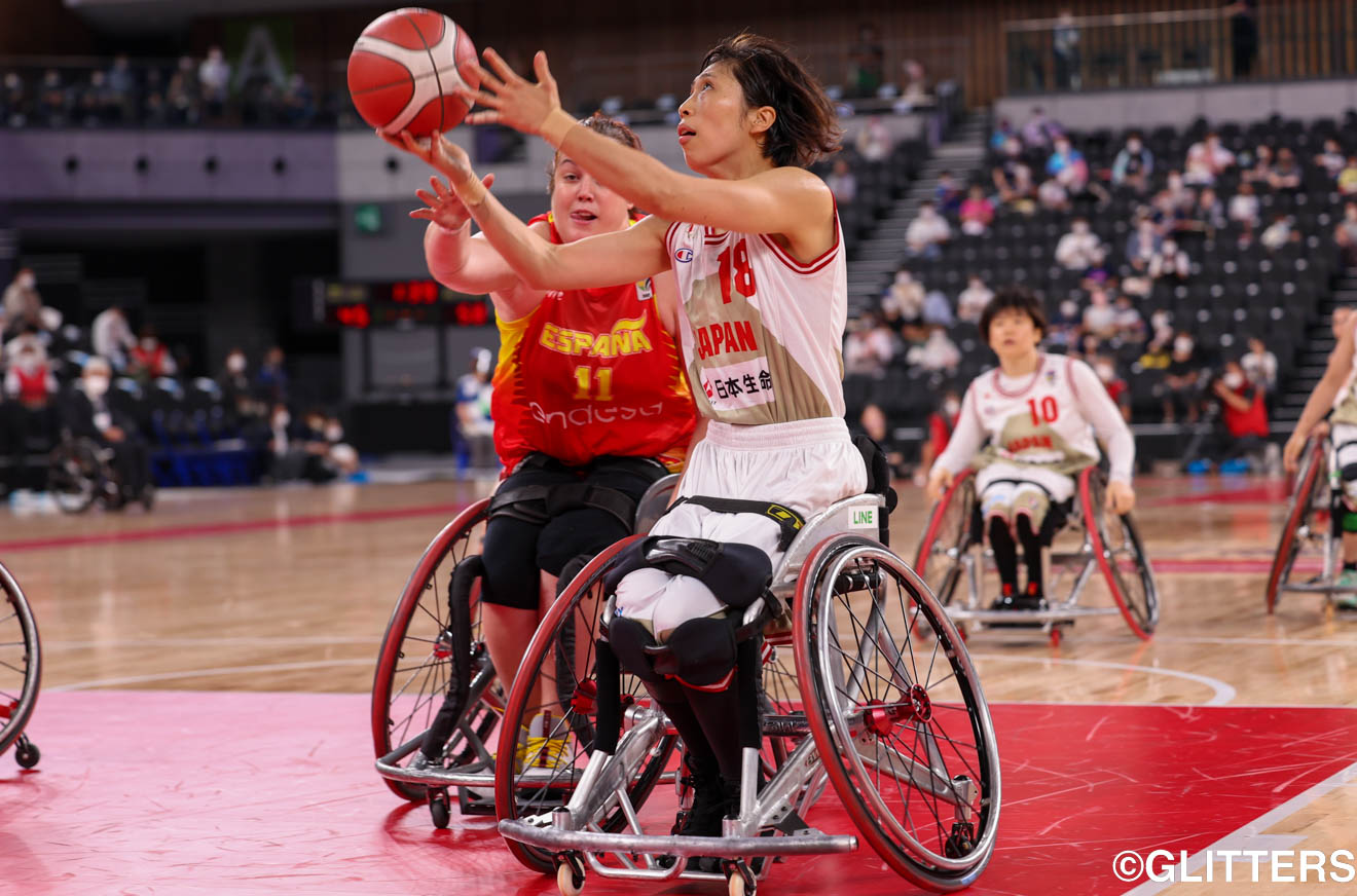 チーム最多の16得点を記録したキャプテンの北田千尋 | 女子日本代表 スペインに敗れるも「自分たちのバスケを出し切った」|東京2020パラリンピック1周年記念イベント車いすバスケットボール国際エキジビションマッチ | Glitters 障害者スポーツ専門ニュースメディア