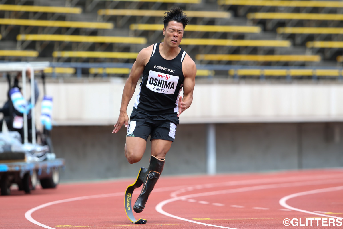 200m(T64)で惜しくも2位でフィニッシュした大島健吾 | ライバルとともに高みを目指す
~「第34回日本パラ陸上競技選手権大会」【2日目】~|第34回日本パラ陸上競技選手権大会【2日目】 | Glitters 障害者スポーツ専門ニュースメディア