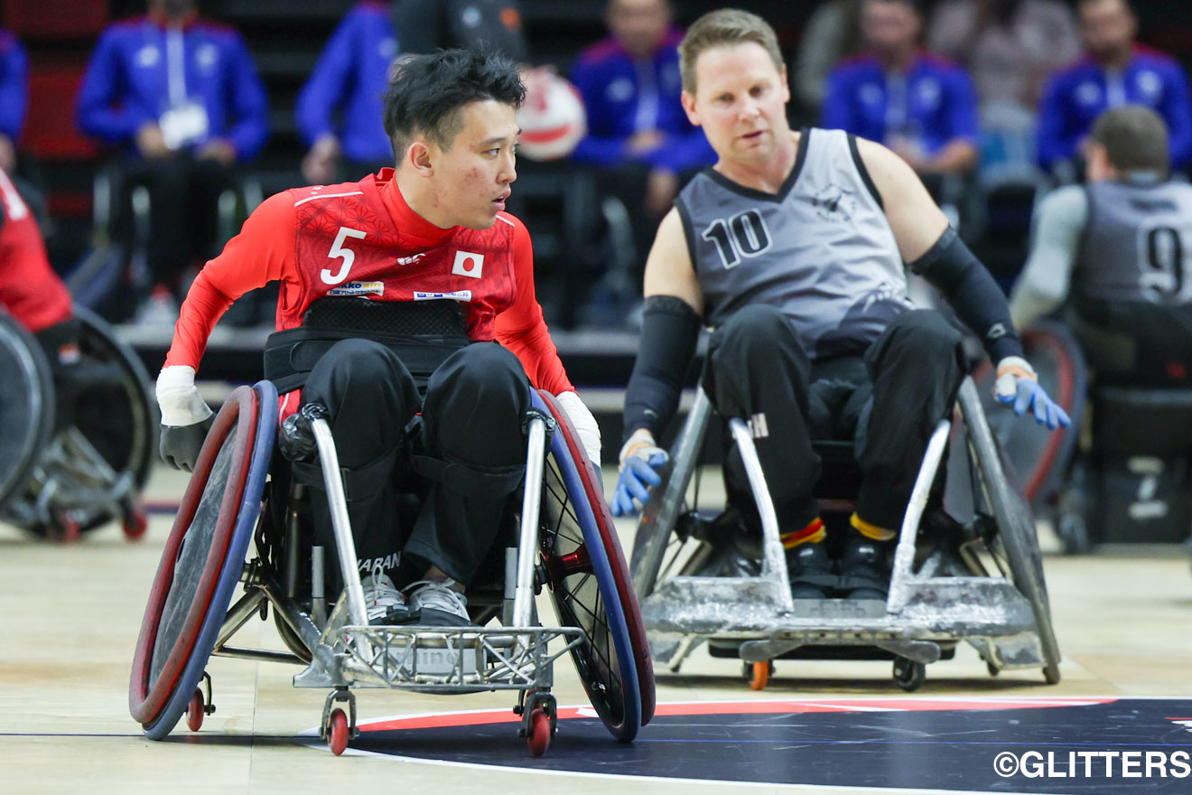 日本代表として初の海外遠征ながら堂々たるプレーを見せた安藤夏輝 | 世界トップ8が集結する車いすラグビー国際大会が開幕 日本は初戦を白星で飾る|International Wheelchair Rugby Cup Paris 2023(1日目) | Glitters 障害者スポーツ専門ニュースメディア