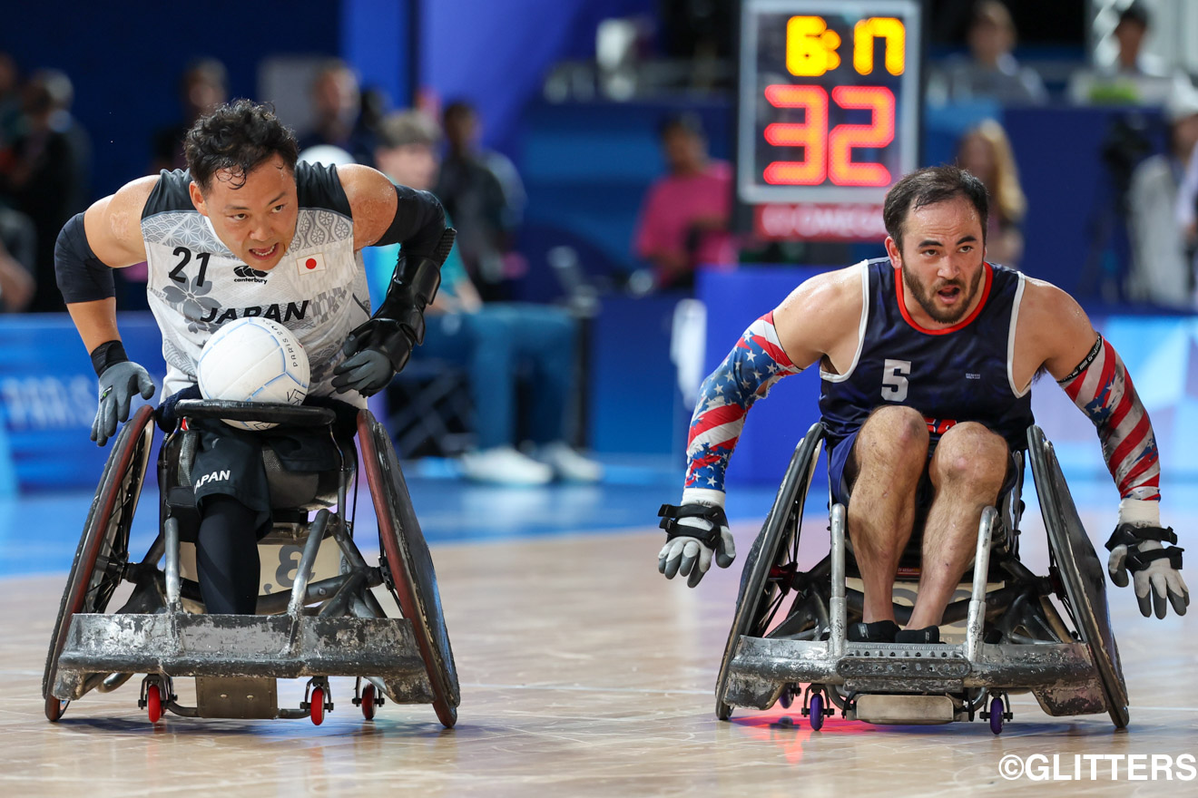 池がチャック・アオキを巧みにかわし、金メダルへの道を切り拓く | 最強日本、史上初のパラリンピック金メダル獲得!|パリ2024パラリンピック競技大会 9/2【車いすラグビー】 | Glitters 障害者スポーツ専門ニュースメディア