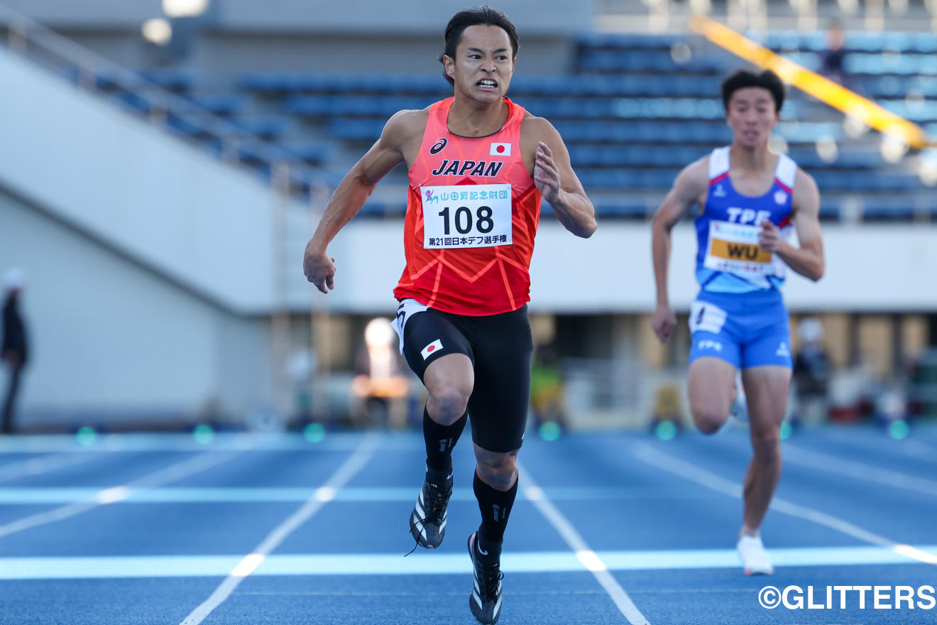 2nd World Games of Deaf Athletics Teams 2024 男子100mを制した佐々木琢磨 | 末吉凪が女子棒高跳で3m60のデフ世界新記録｜2nd World Games of Deaf Athletics Teams 2024兼第21回日本デフ陸上競技選手権大会 兼 第4回日本デフU18陸上競技選手権大会 | Glitters 障害者スポーツ専門ニュースメディア