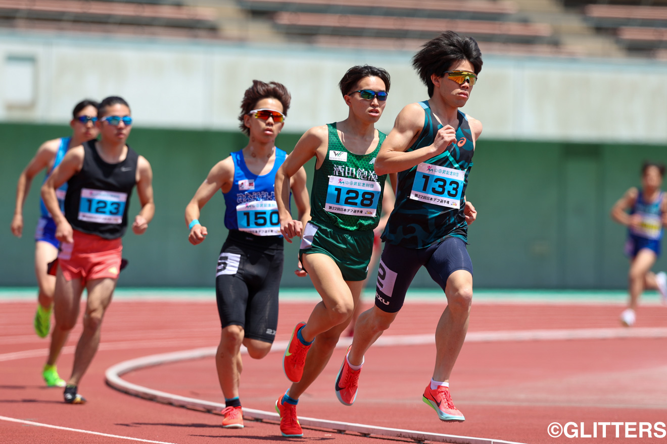 男子1500mは先頭争いが熾烈に。最後まで気が抜けないレースに | デフリンピックへのラストチャンス！デフ連覇を狙う佐々木琢磨は大会5連覇！｜第22回日本デフ陸上競技選手権大会【1日目】 | Glitters 障害者スポーツ専門ニュースメディア