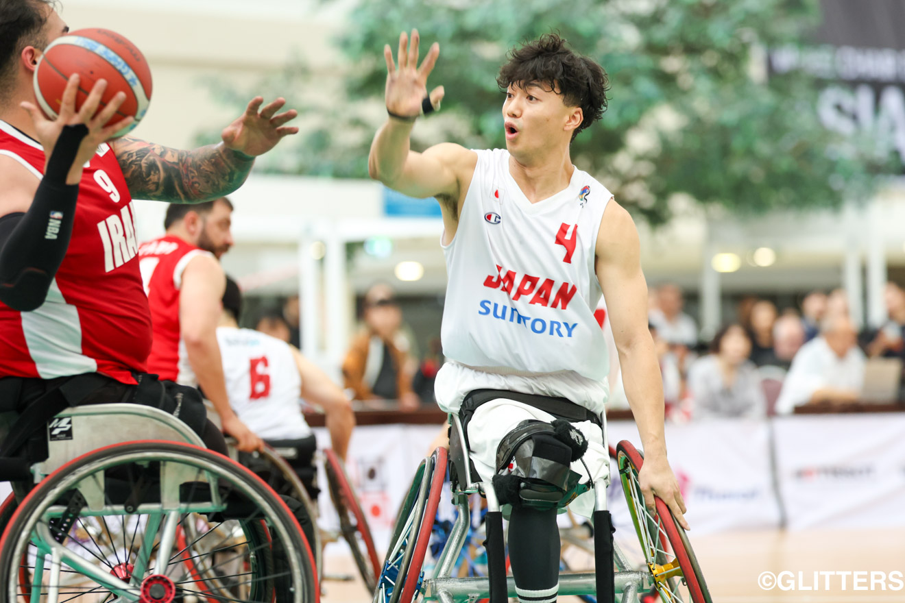 確実に得点を積み重ね、守備でも存在感を発揮した髙柗義伸 | 車いすバスケ男子日本代表、強敵イランを撃破！前回大会の雪辱を果たし、世界への切符を獲得！｜2025 IWBFアジアオセアニアチャンピオンシップス | Glitters 障害者スポーツ専門ニュースメディア