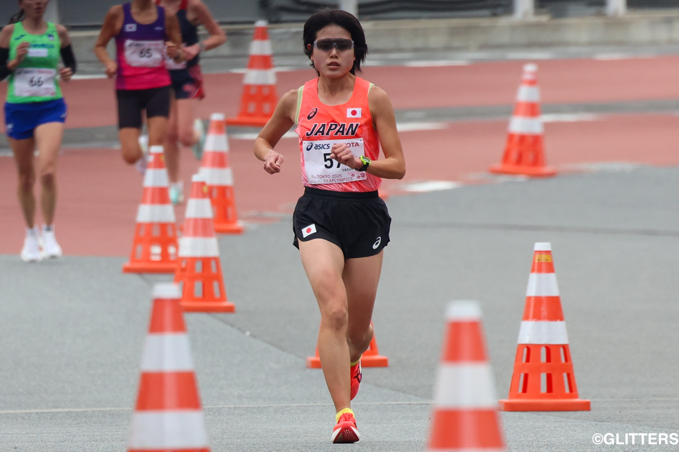 走るたびに視界に広がるサインエールは、辛い時も安本真紀子の心を支えた | 首都高を走ったマラソンは青山拓朗が７位入賞｜東京2025デフリンピック | Glitters 障害者スポーツ専門ニュースメディア