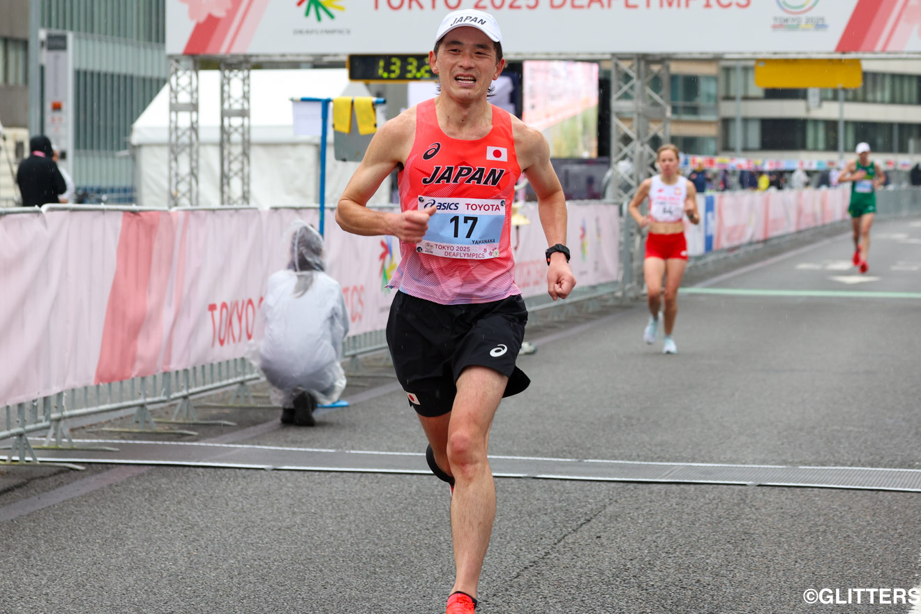 たくさんの視線と応援は、山中孝一郎の背中を押し続けた | 首都高を走ったマラソンは青山拓朗が７位入賞｜東京2025デフリンピック | Glitters 障害者スポーツ専門ニュースメディア